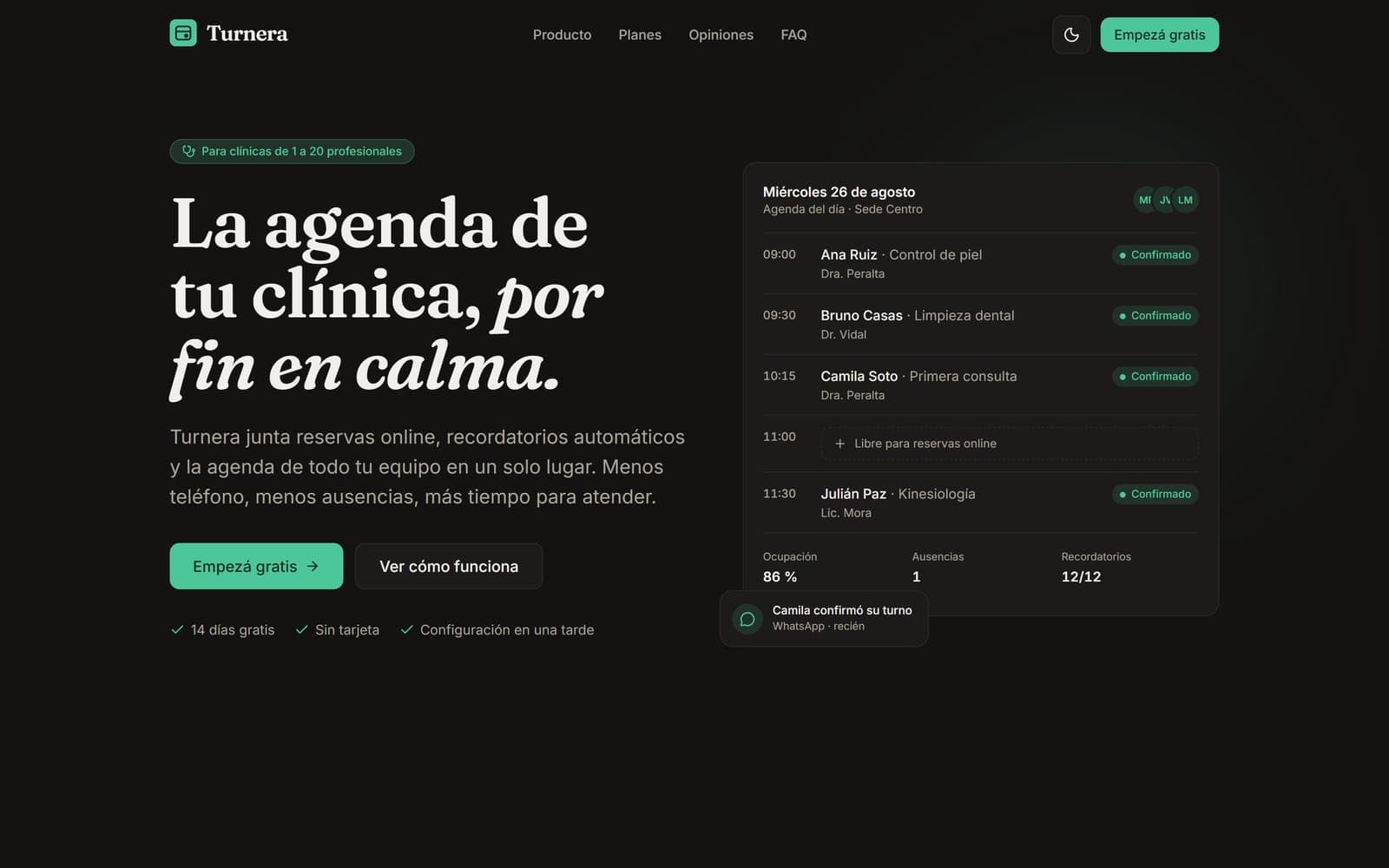 Captura del sitio de Turnera